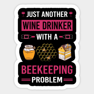Wine Drinker Beekeeping Beekeeper Apiculture Sticker